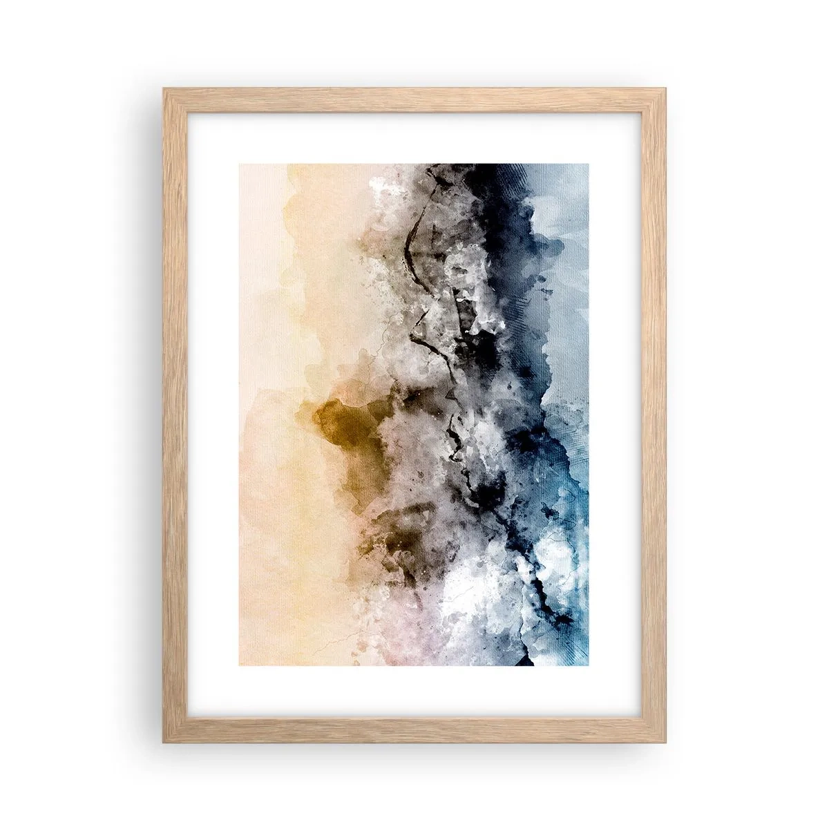 Poster in einem Rahmen aus heller Eiche - In einer Nebelwolke ertrunken - 30x40 cm