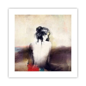 Poster - Glatte Linien, ovale Formen - 40x40 cm