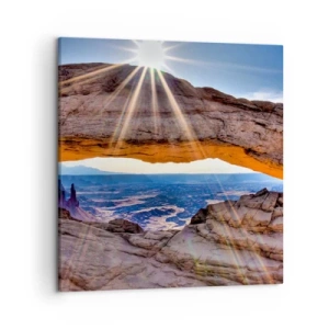 Bild auf Leinwand - Leinwandbild - Durch das Felsentor - 50x50 cm