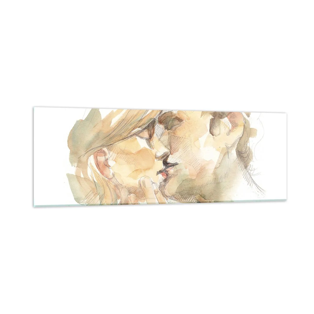 Glasbild - Bild auf glas - Hälfte gefunden? - 90x30 cm