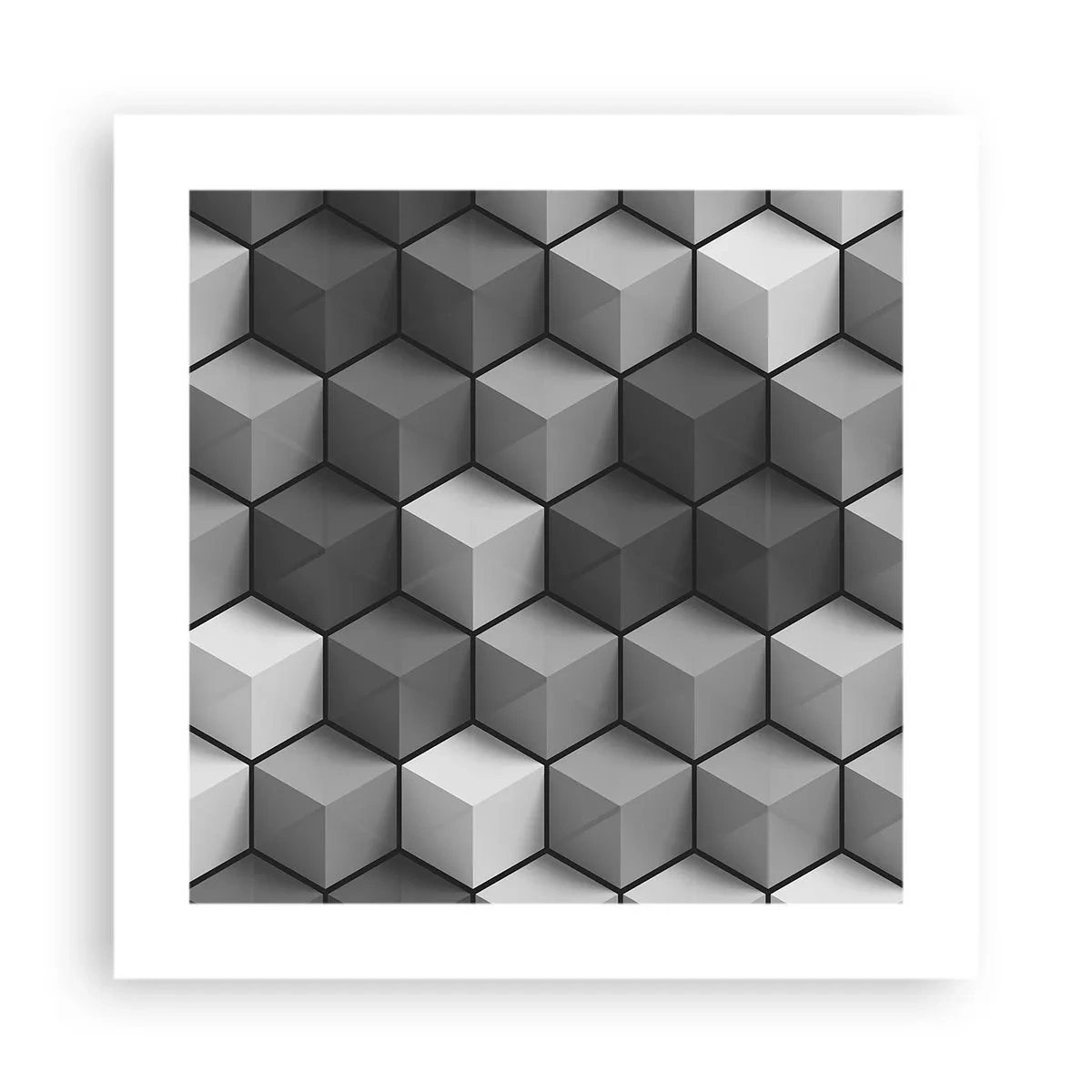 Poster - Kubistisches Puzzle - 40x40 cm