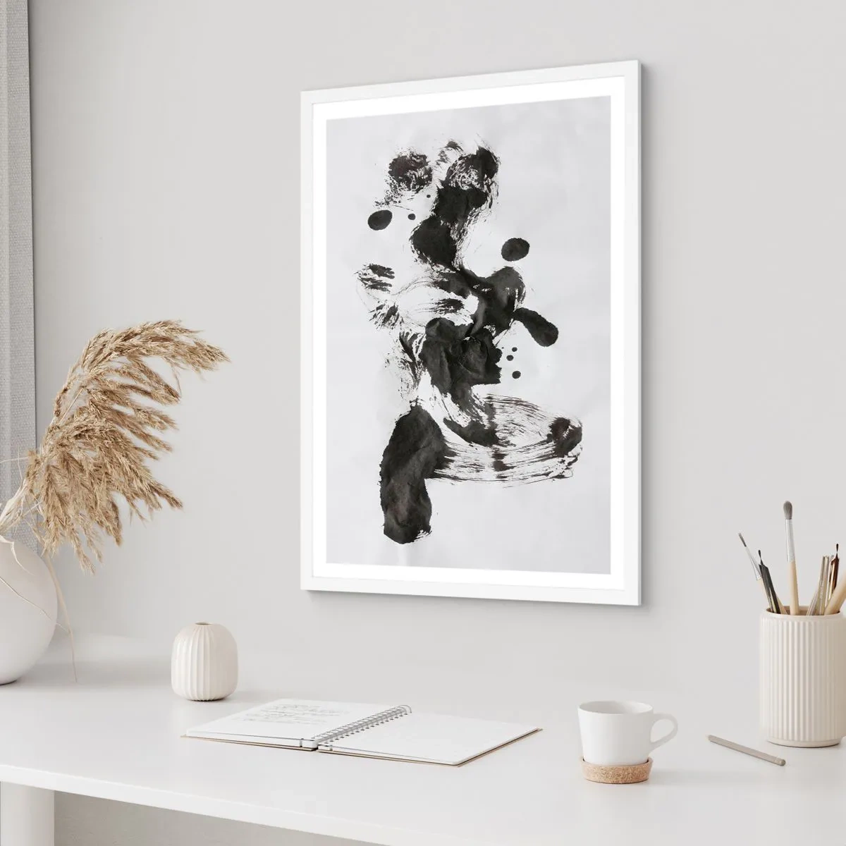 Poster in einem weißen Rahmen - Obwohl das Wahnsinn ist, steckt darin eine Methode? - 61x91 cm