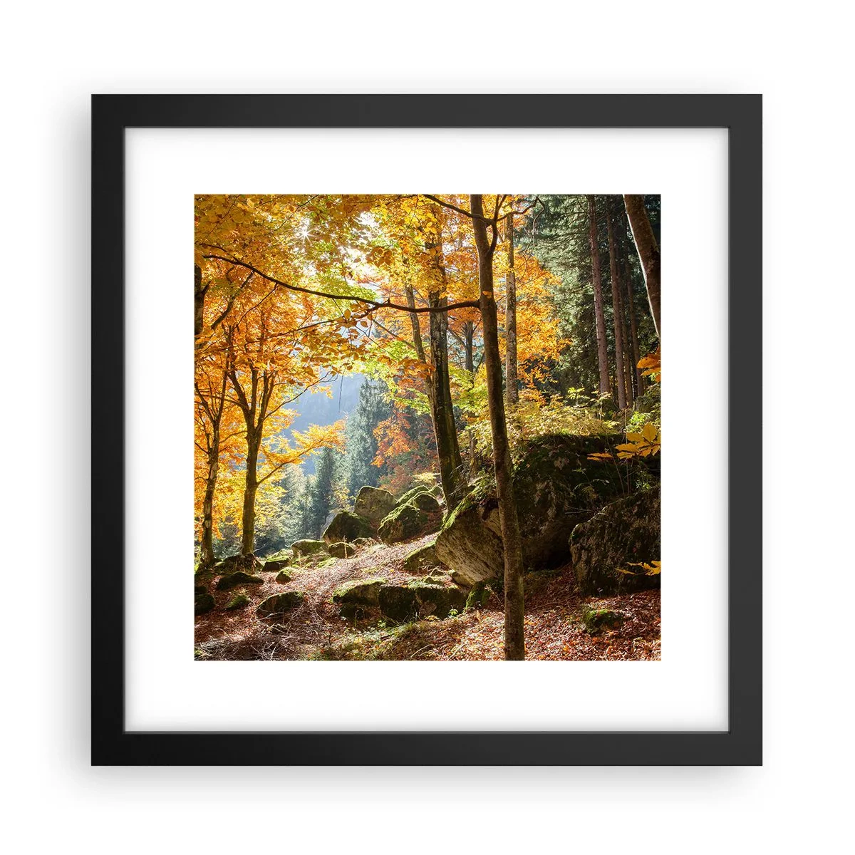 Poster in einem schwarzem Rahmen - Zeit zum Entspannen - 30x30 cm