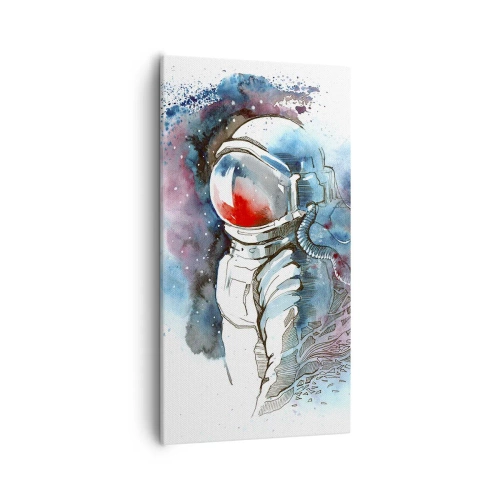 Bild auf Leinwand - Leinwandbild - Allein mit Platz - 55x100 cm