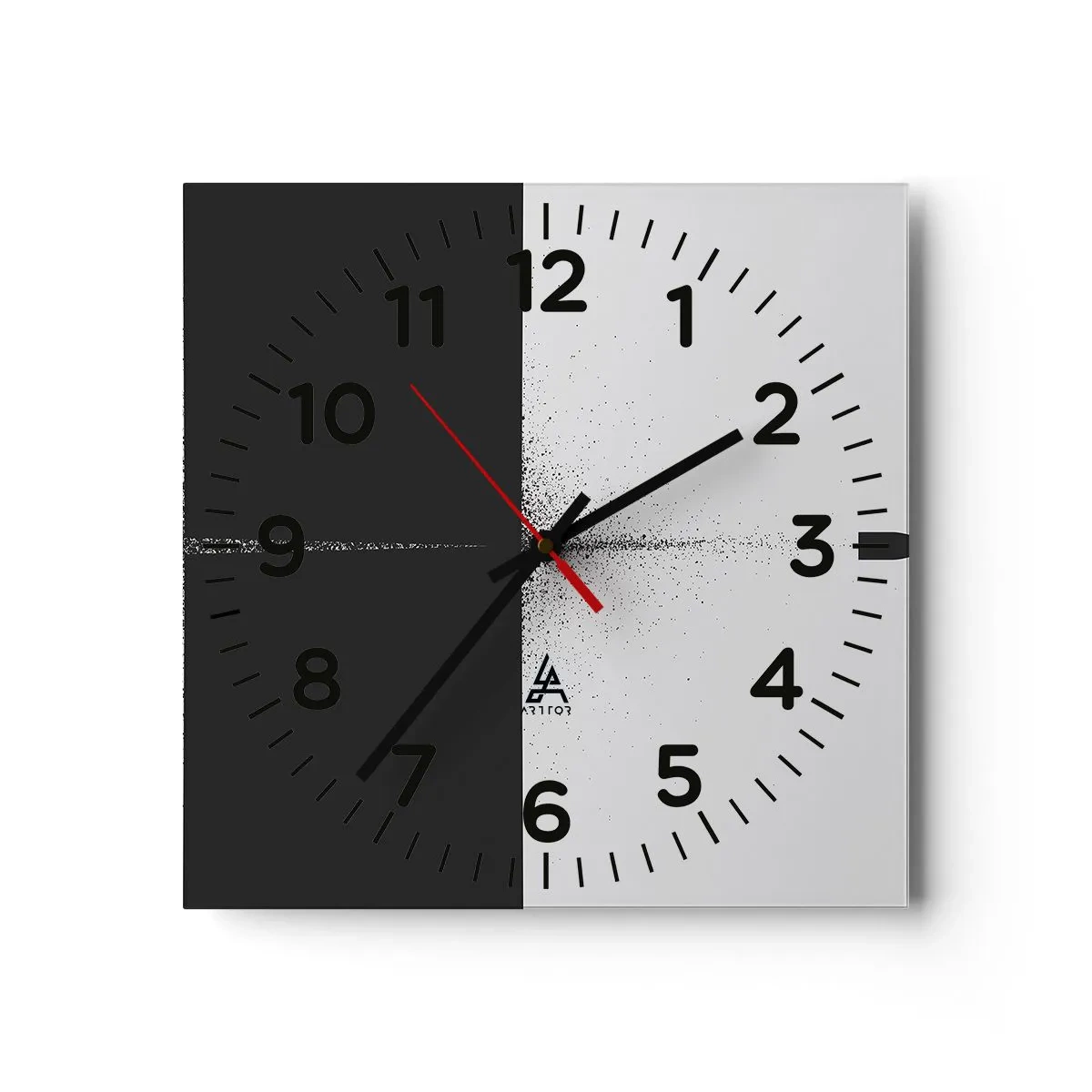 Wanduhr - Glasuhr - Direkt zum Ziel - 40x40 cm