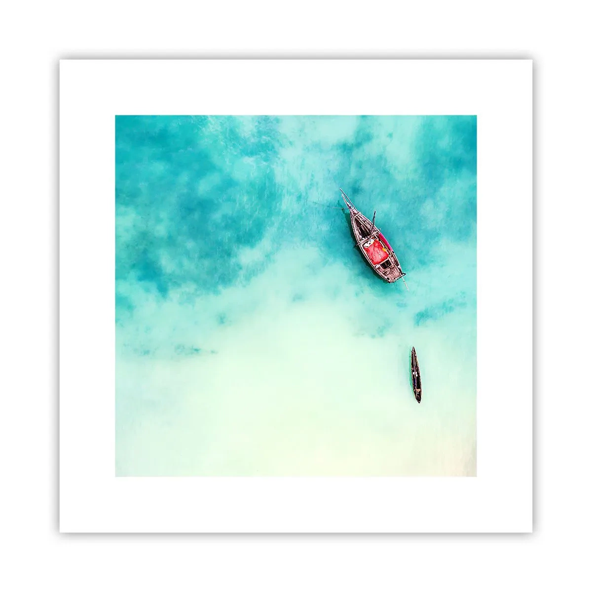 Poster - Denn an den Stränden von Sansibar, wenn der Wasserüberschuss ... - 30x30 cm