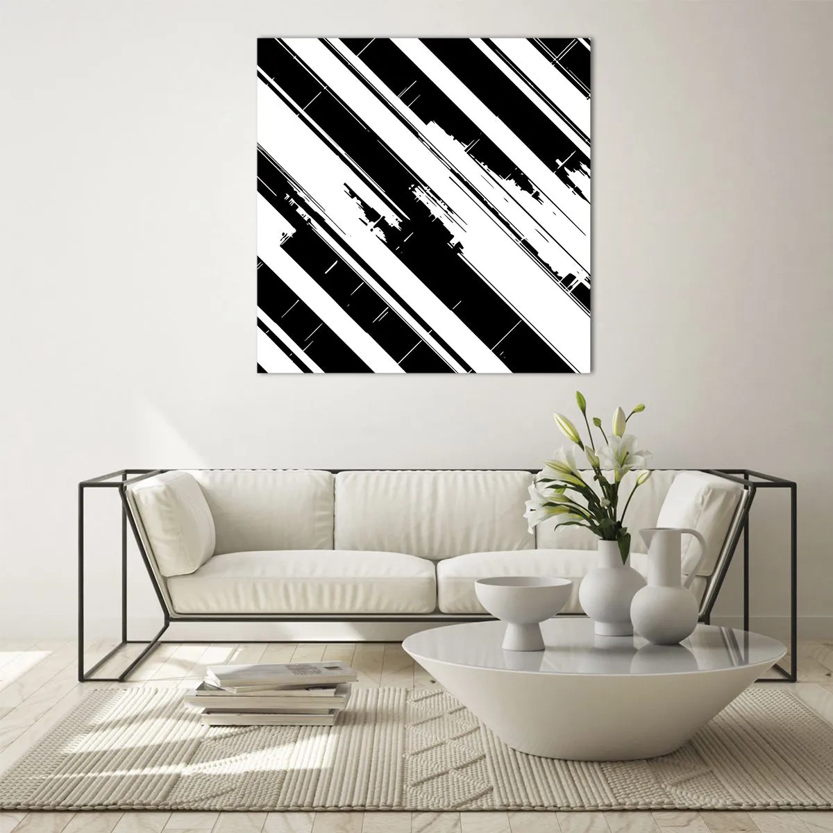 Glasbild - Bild auf glas - Eine intensive und dynamische Komposition - 30x30 cm