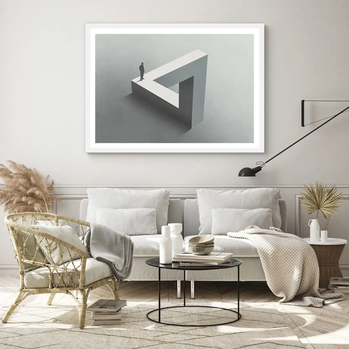 Poster in einem weißen Rahmen - Es ist also doch möglich - 100x70 cm