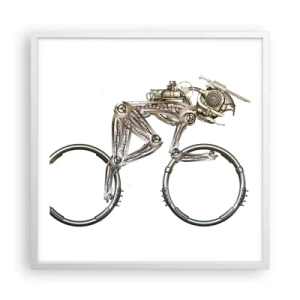 Poster in einem weißen Rahmen - Eine tolle Maschine - 60x60 cm