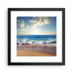 Poster in einem schwarzem Rahmen - Bewegung und Stille zugleich - 30x30 cm