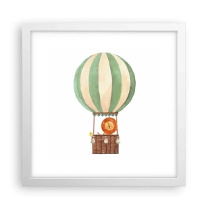 Poster in einem weißen Rahmen - Leons Reisen - 30x30 cm