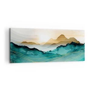 Bild auf Leinwand - Leinwandbild - Am Rande der Abstraktion – Landschaft - 100x40 cm