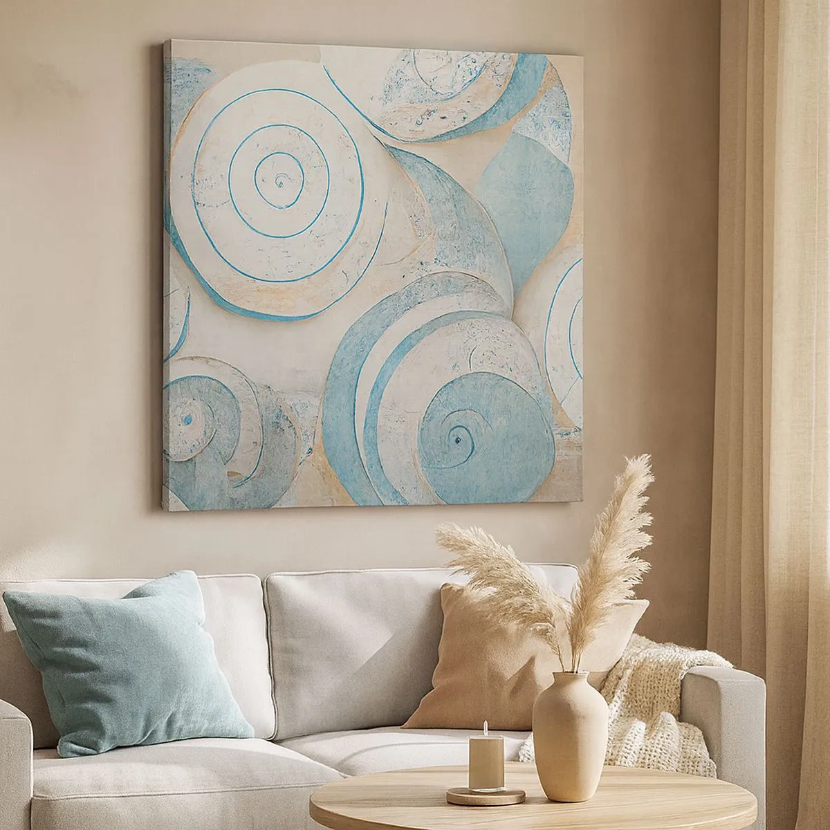 Bild auf Leinwand - Leinwandbild - Was verbirgt sich in der Muschel? - 30x30 cm