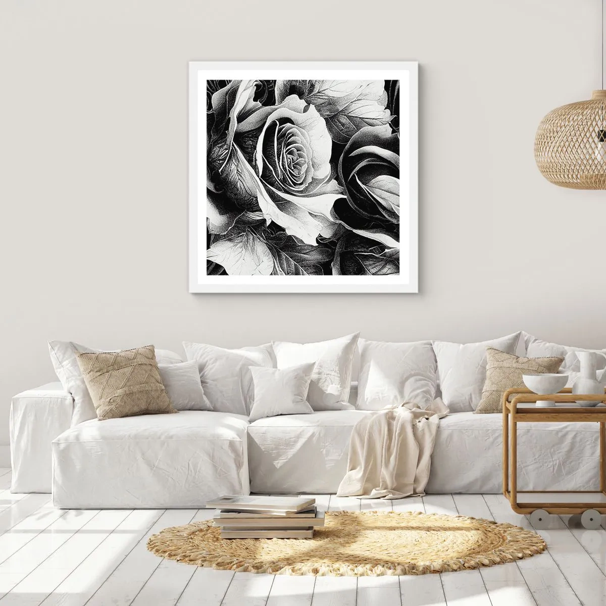 Poster in einem weißen Rahmen - Immer Königin - 50x50 cm