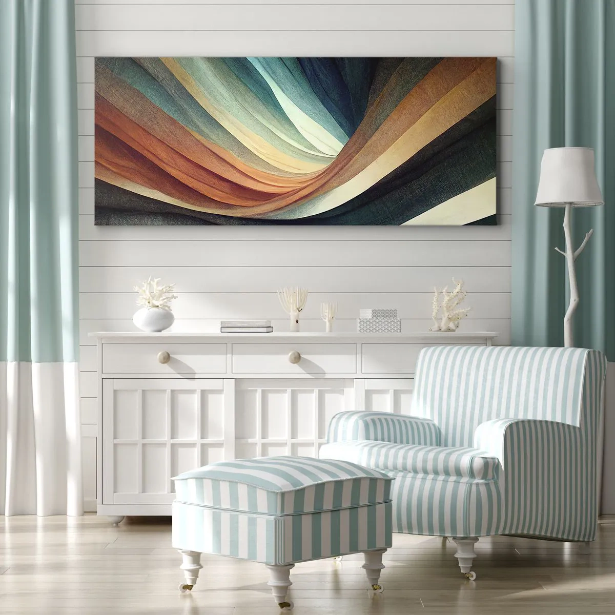 Bild auf Leinwand - Leinwandbild - Aus Farben gewebt - 100x40 cm