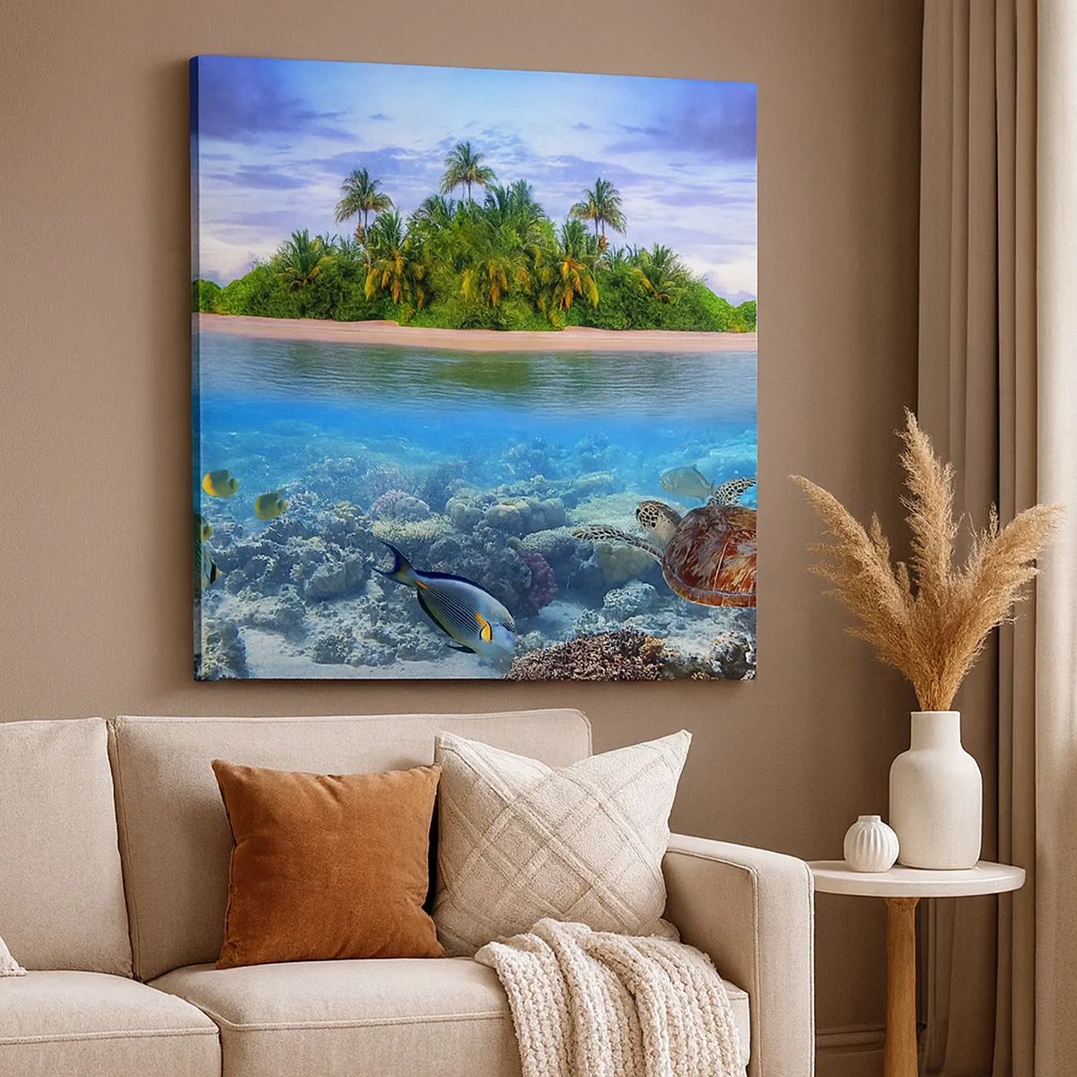 Bild auf Leinwand - Leinwandbild - Heavenly Island lädt dich ein - 30x30 cm