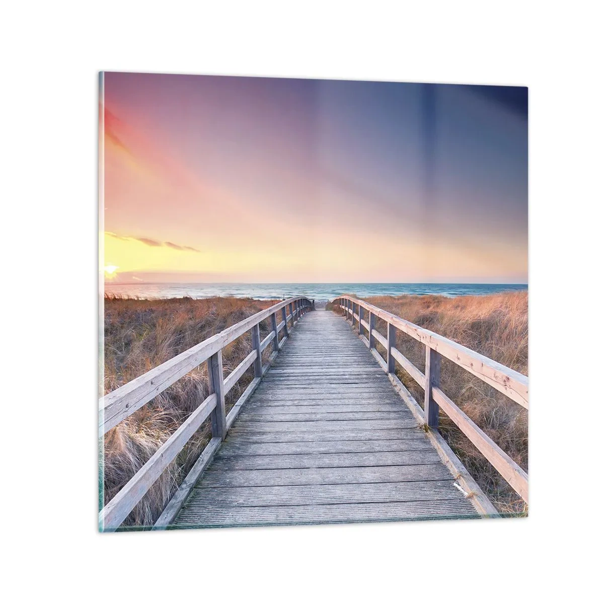 Glasbild - Bild auf glas - Baltische Abend-Aurora - 70x70 cm