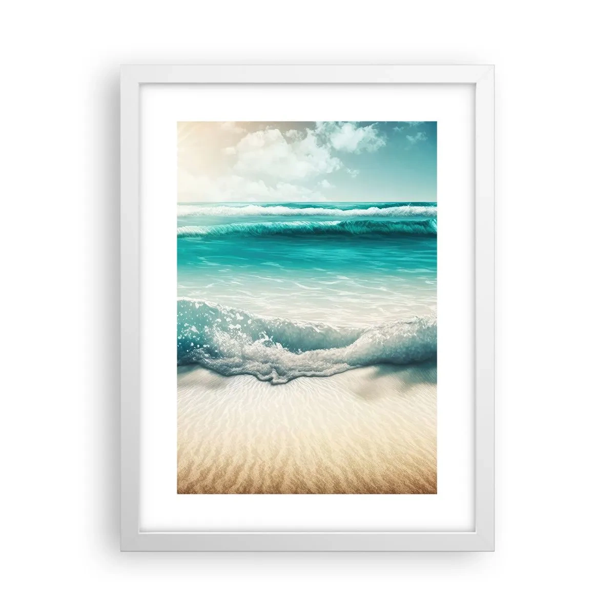 Poster in einem weißen Rahmen - Frieden des Ozeans - 30x40 cm