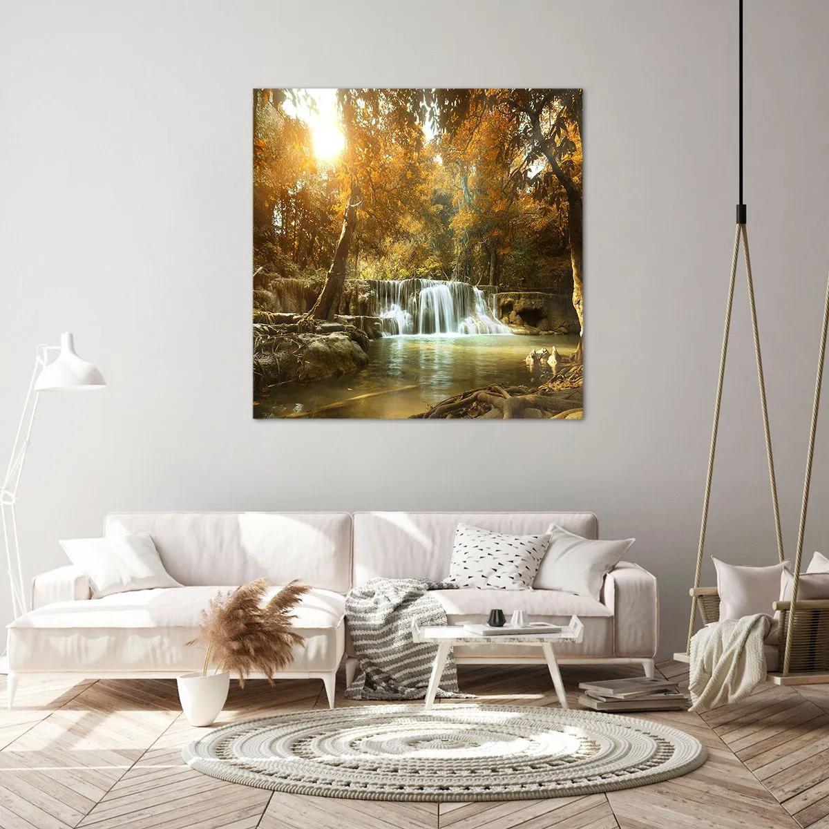 Bild auf Leinwand - Leinwandbild - Parkkaskade - 70x70 cm