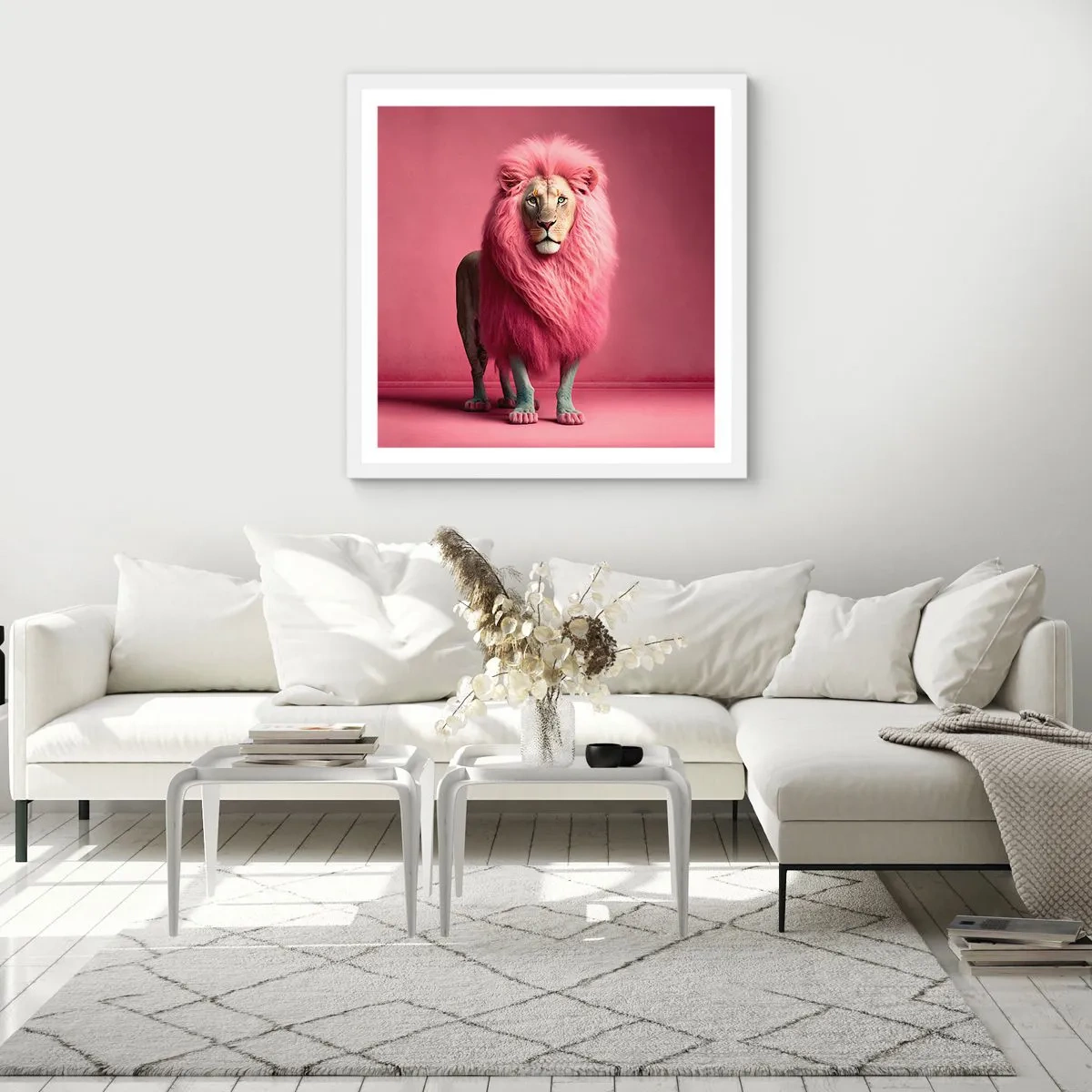 Poster in einem weißen Rahmen - Und du hast keine Angst mehr - 50x50 cm