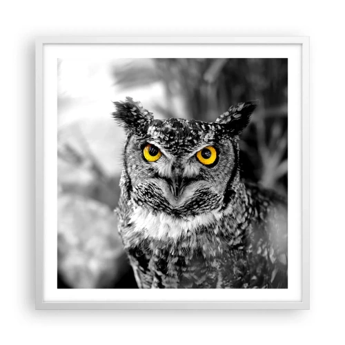 Poster in einem weißen Rahmen - Nichts wird sich verstecken - 60x60 cm
