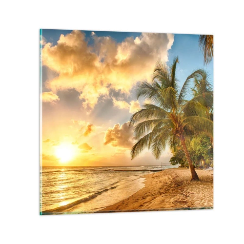 Glasbild - Bild auf glas - Ewiger Sommer, immer Urlaub - 60x60 cm
