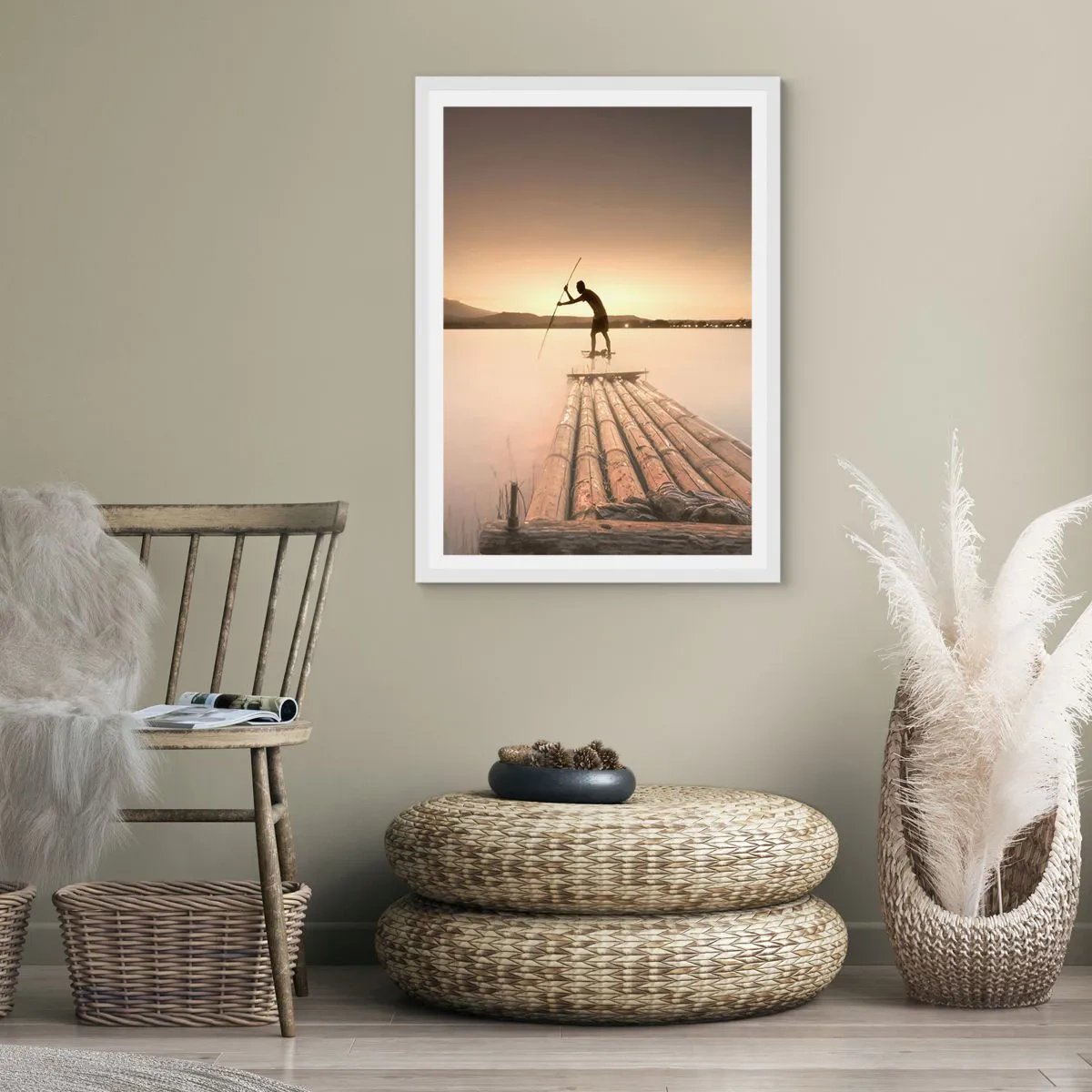 Poster in einem weißen Rahmen - Vor dem schlafen gehen - 50x70 cm