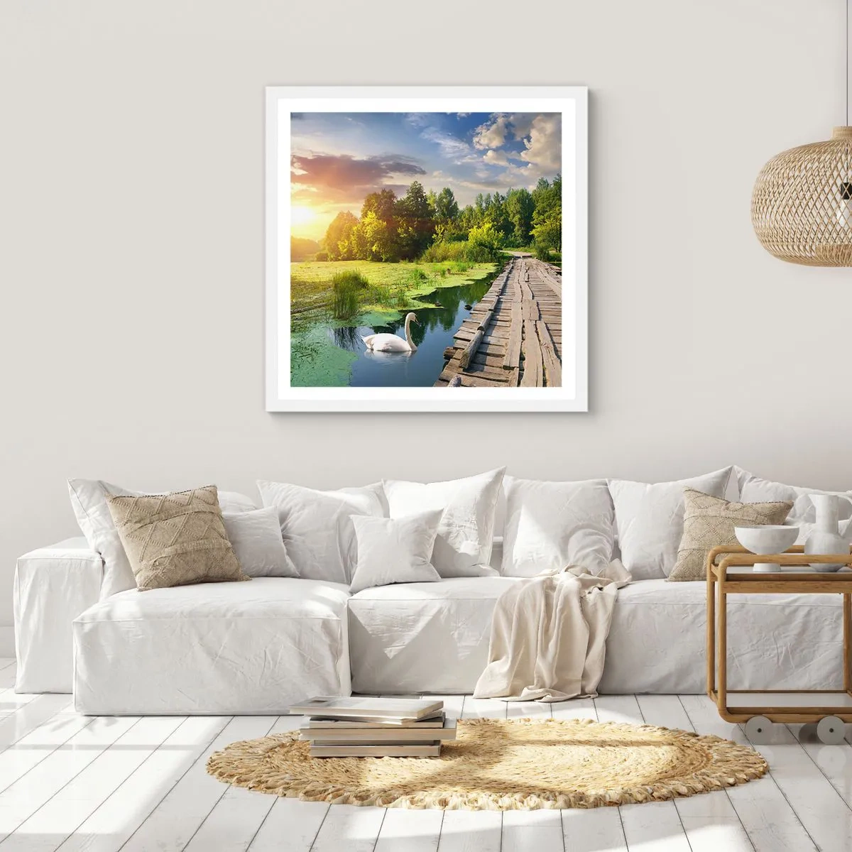 Poster in einem weißen Rahmen - Sommer, Sommer überall - 30x30 cm