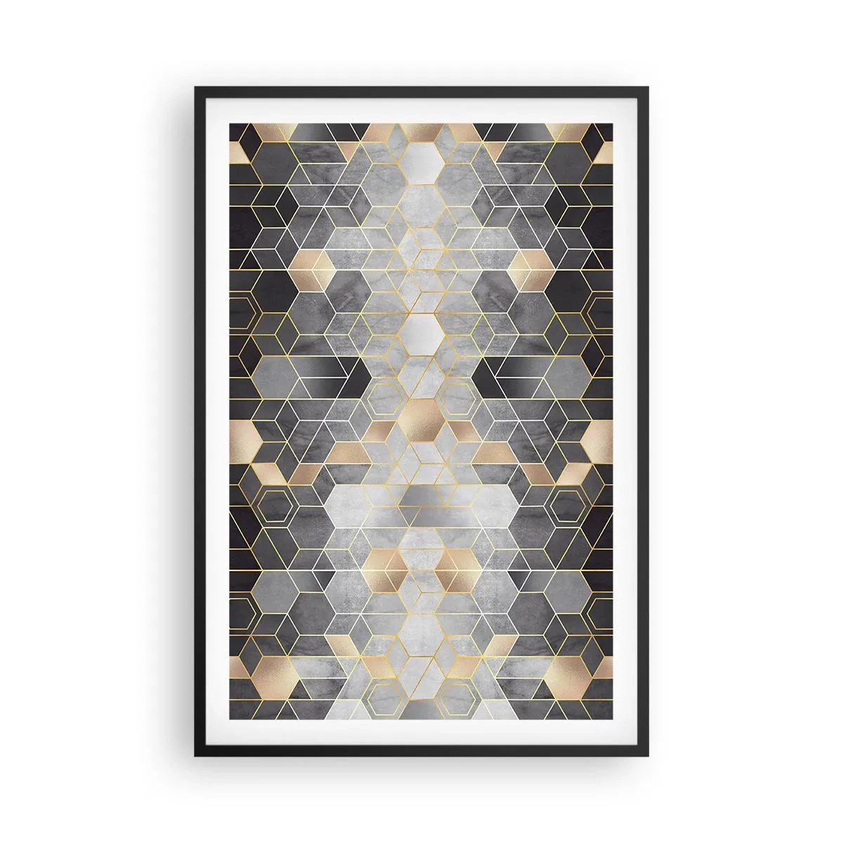 Poster in einem schwarzem Rahmen - Diamant-Komposition - 61x91 cm