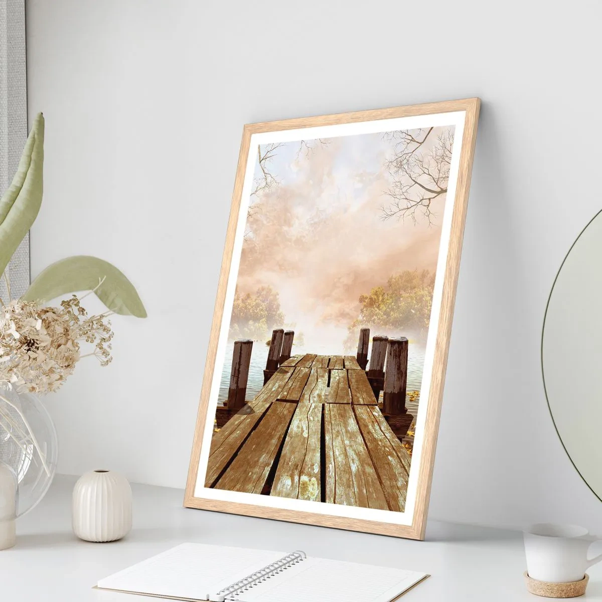 Poster in einem Rahmen aus heller Eiche - Die milde Traurigkeit des Herbstes - 61x91 cm