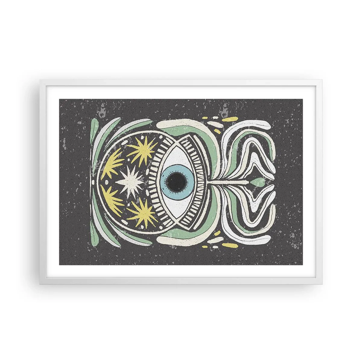 Poster in einem weißen Rahmen - Stammesrituale - 70x50 cm