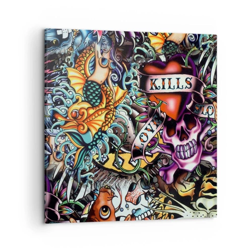 Bild auf Leinwand - Leinwandbild - Der Traum des Tätowierers - 50x50 cm