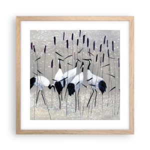 Poster in einem Rahmen aus heller Eiche - Unter ihren eigenen - 40x40 cm