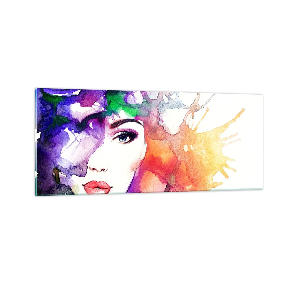 Glasbild - Bild auf glas - Mit dem Kopf in den Wolken - 100x40 cm