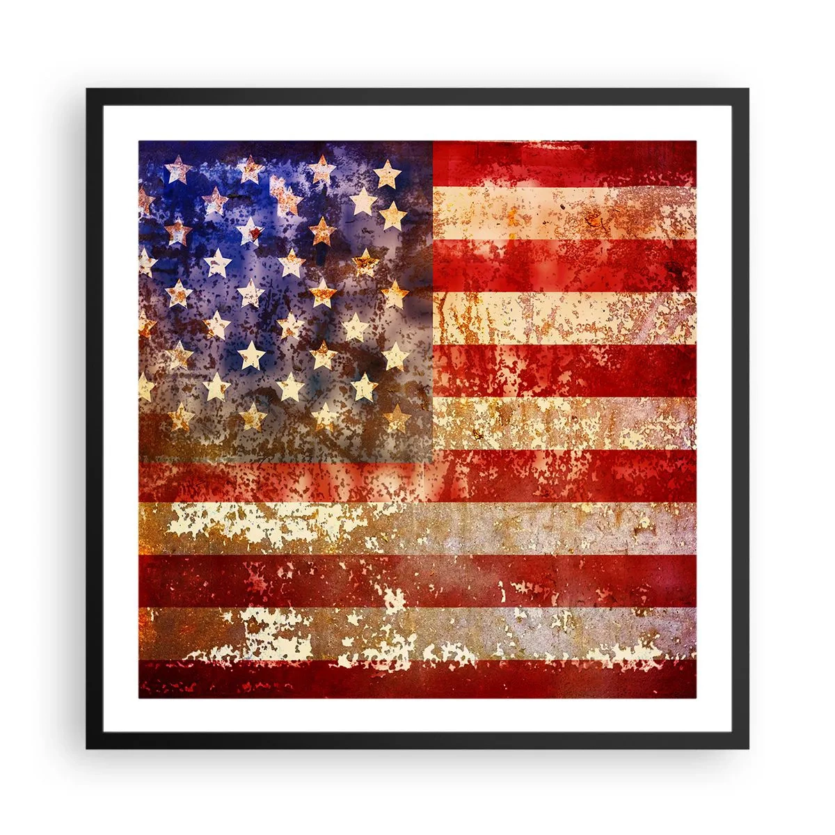 Poster in einem schwarzem Rahmen - Ruhm verblasst nicht - 60x60 cm