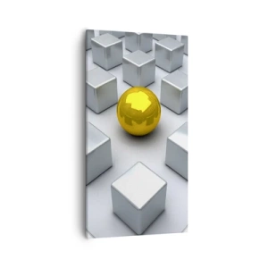 Bild auf Leinwand - Leinwandbild - Warum ich? Geometrische Zusammensetzung - 55x100 cm