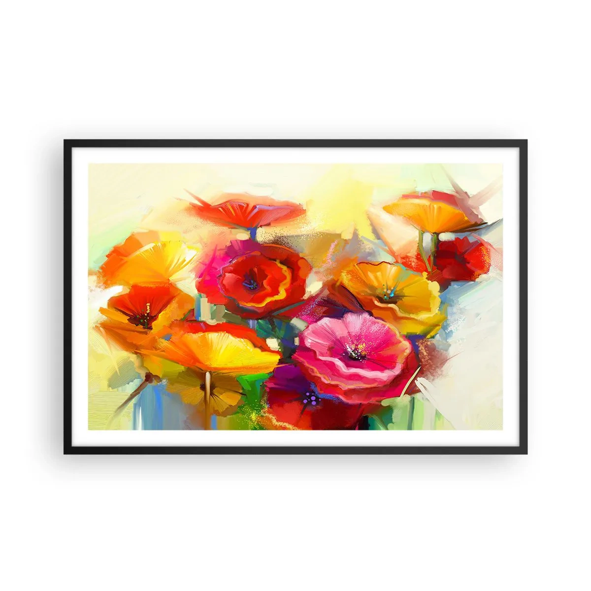 Poster in einem schwarzem Rahmen - Nicht nur rot - 91x61 cm