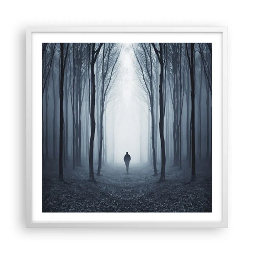 Poster in einem weißen Rahmen - Alles einfach und übersichtlich - 60x60 cm