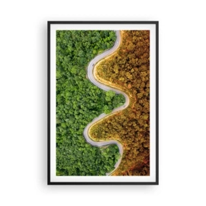 Poster in einem schwarzem Rahmen - Grenzen und Durchbrüche - 61x91 cm