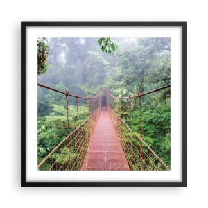 Poster in einem schwarzem Rahmen - Über den Kronen aufgehängt - 50x50 cm