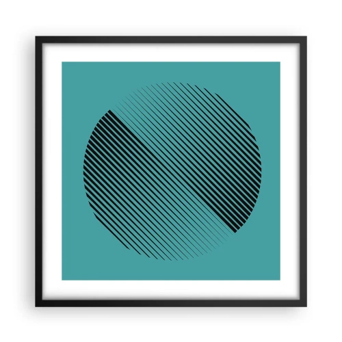 Poster in einem schwarzem Rahmen - Kreis – eine geometrische Variante - 50x50 cm