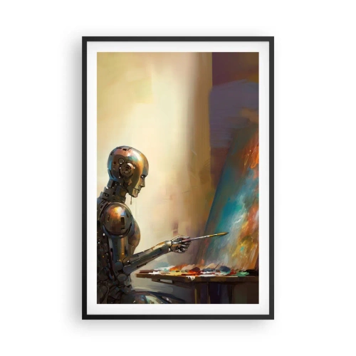 Poster in einem schwarzem Rahmen - Die Kunst der Zukunft - 61x91 cm