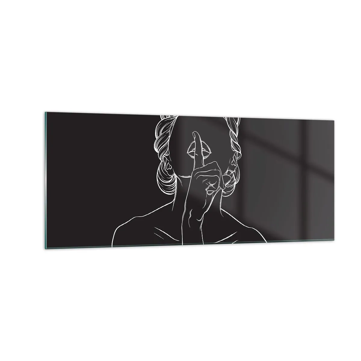 Glasbild - Bild auf glas - Schönheit erblüht in der Stille - 100x40 cm