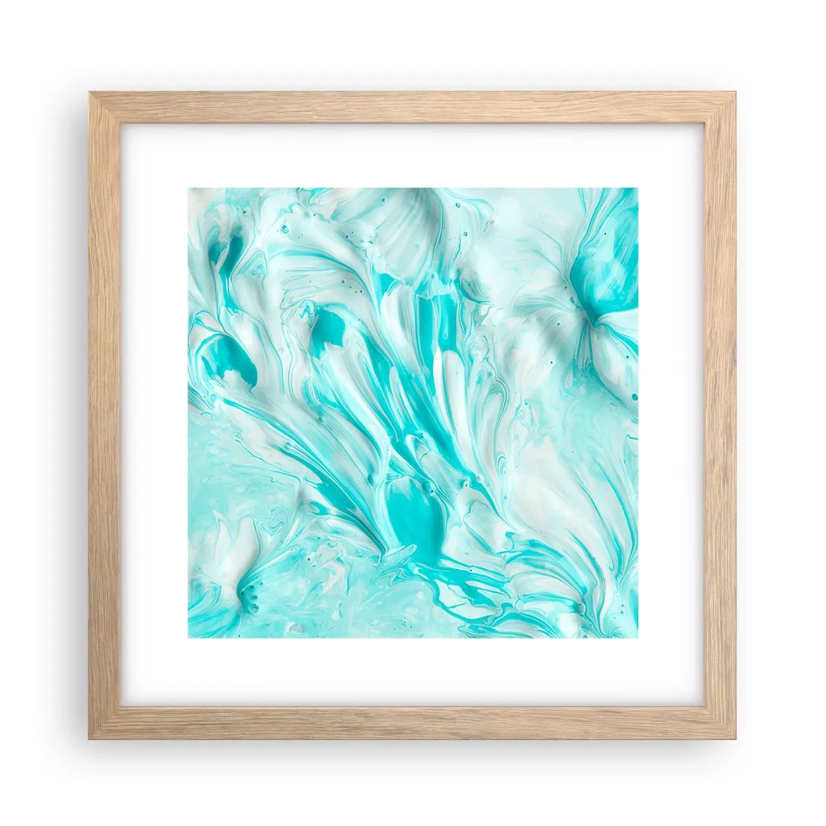 Poster in einem Rahmen aus heller Eiche - Für immer zusammen - 30x30 cm