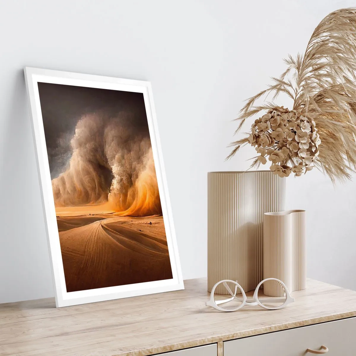 Poster in einem weißen Rahmen - Zorn der Wüste - 70x100 cm
