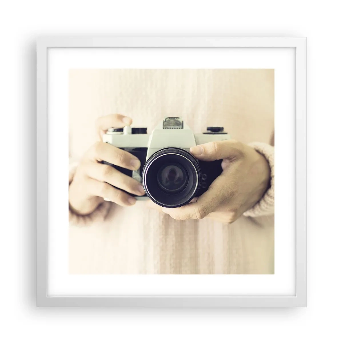 Poster in einem weißen Rahmen - Um mehr zu sehen ... - 40x40 cm