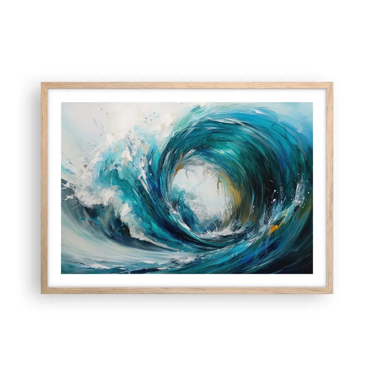 Poster in einem Rahmen aus heller Eiche - Meeresportal - 70x50 cm