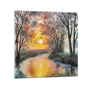 Glasbild - Bild auf glas - Herbststimmung - 30x30 cm