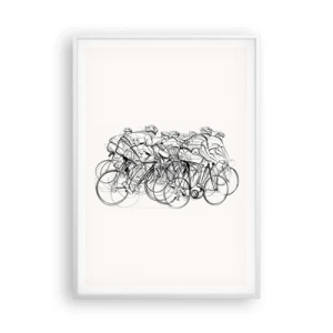 Poster in einem weißen Rahmen - Gemeinsam als Team - 70x100 cm