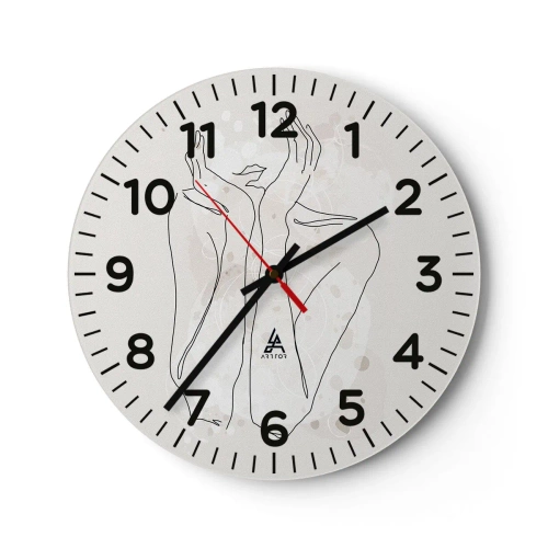 Wanduhr - Glasuhr - Ein träumerischer Moment - 30x30 cm